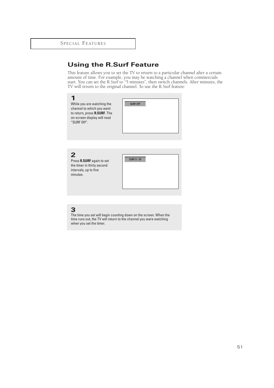 Using the r.surf feature | Samsung TXP3071WHX-XAA User Manual | Page 51 / 83