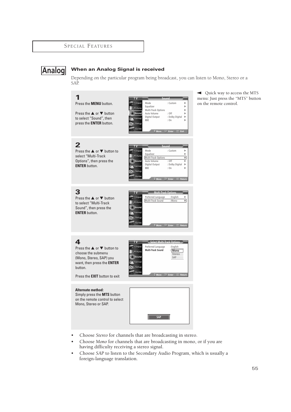 Analog | Samsung TXP3071WHX-XAA User Manual | Page 55 / 83