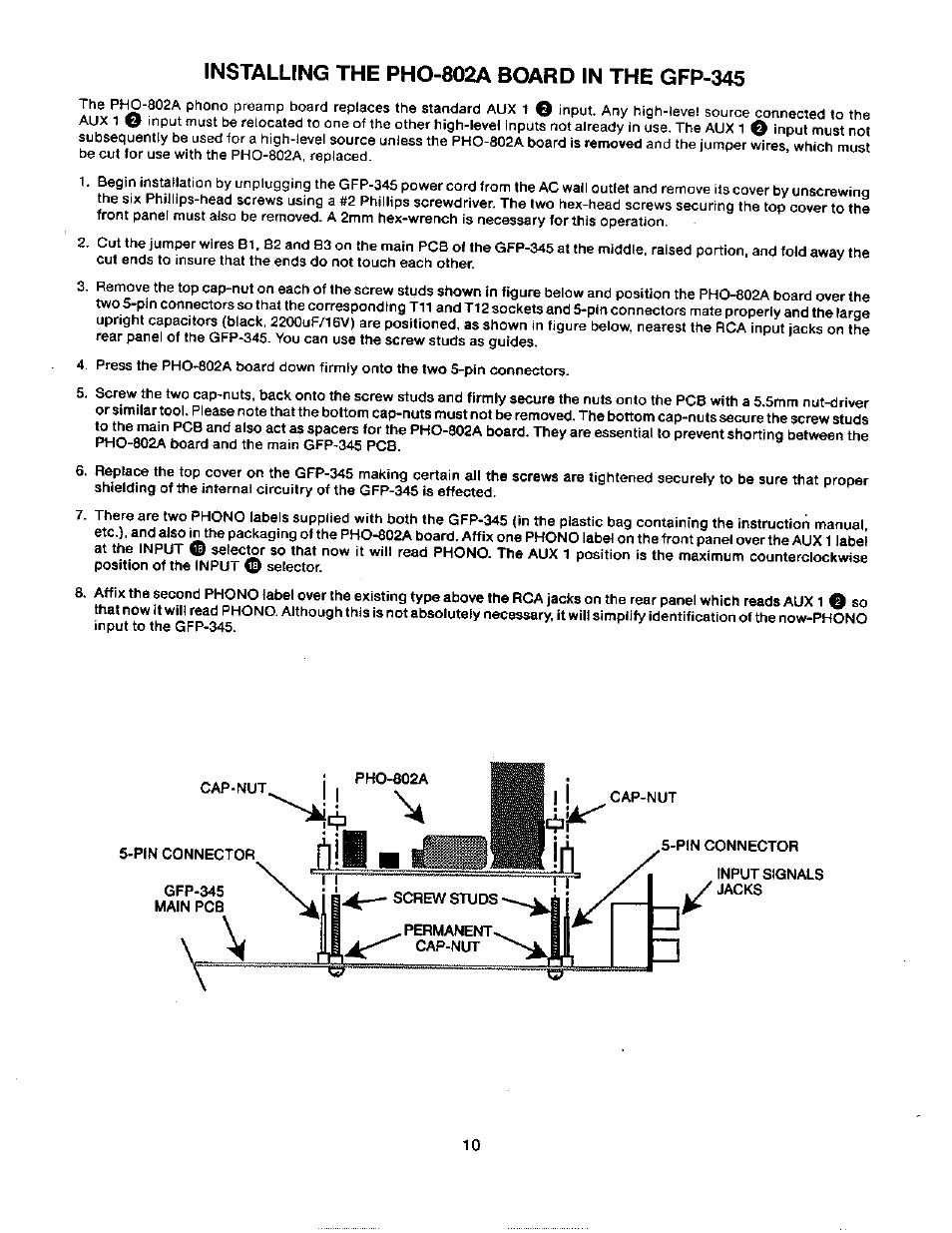 Adcom GFP-345 User Manual | Page 11 / 11