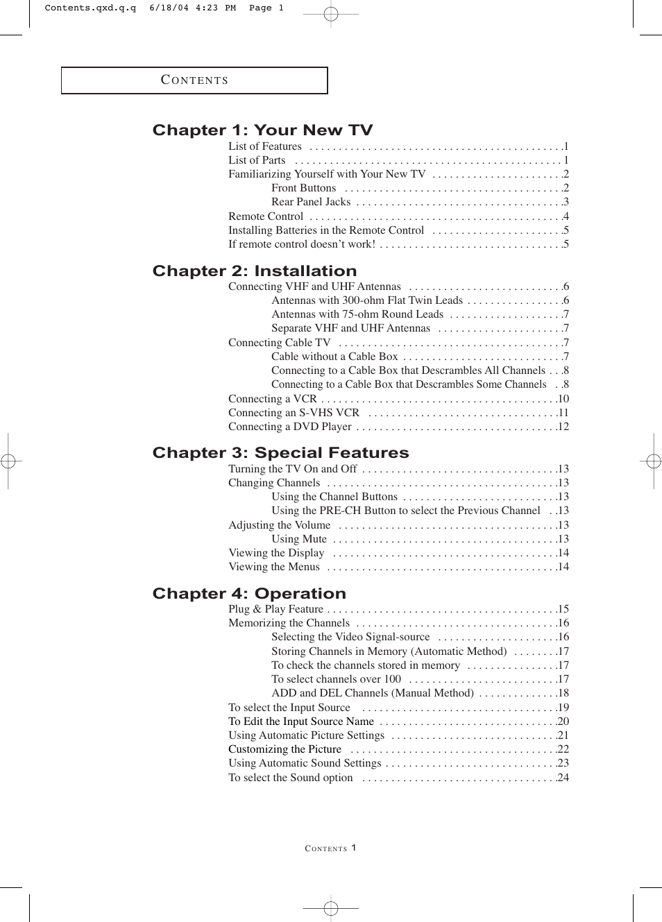 Samsung LTP2045UX-XAC User Manual | Page 4 / 66