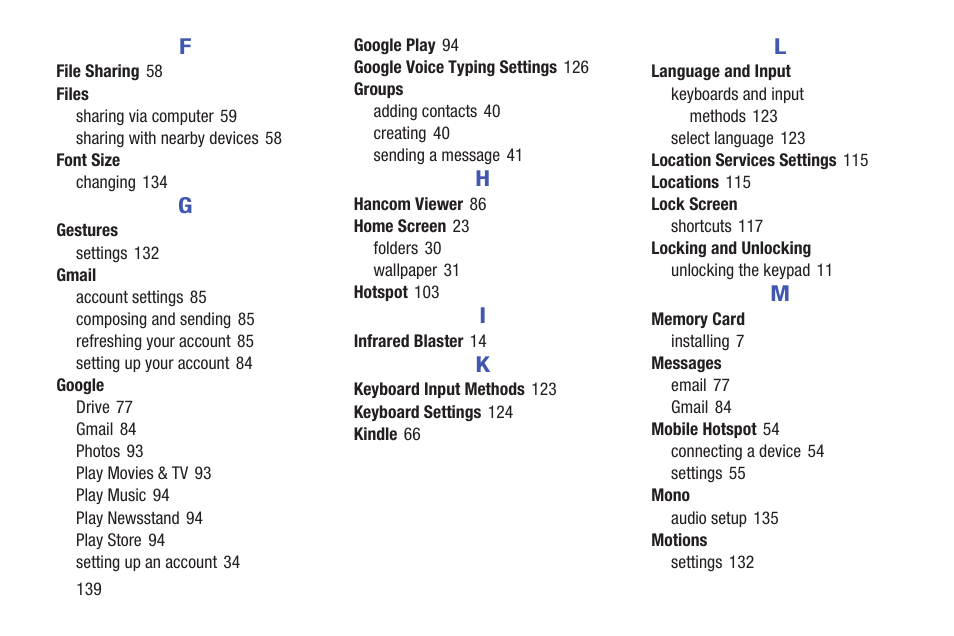 Samsung SM-T537VYKAVZW User Manual | Page 144 / 146