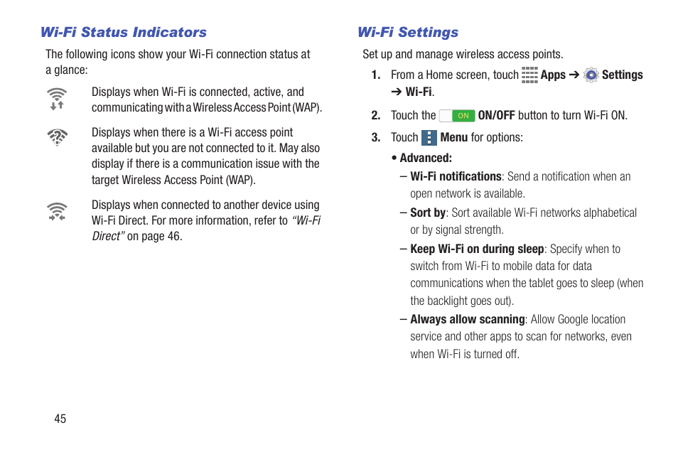 Samsung SM-T537VYKAVZW User Manual | Page 50 / 146