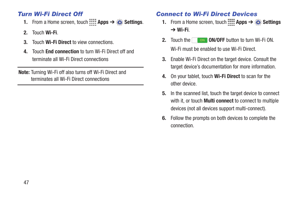 Samsung SM-T537VYKAVZW User Manual | Page 52 / 146