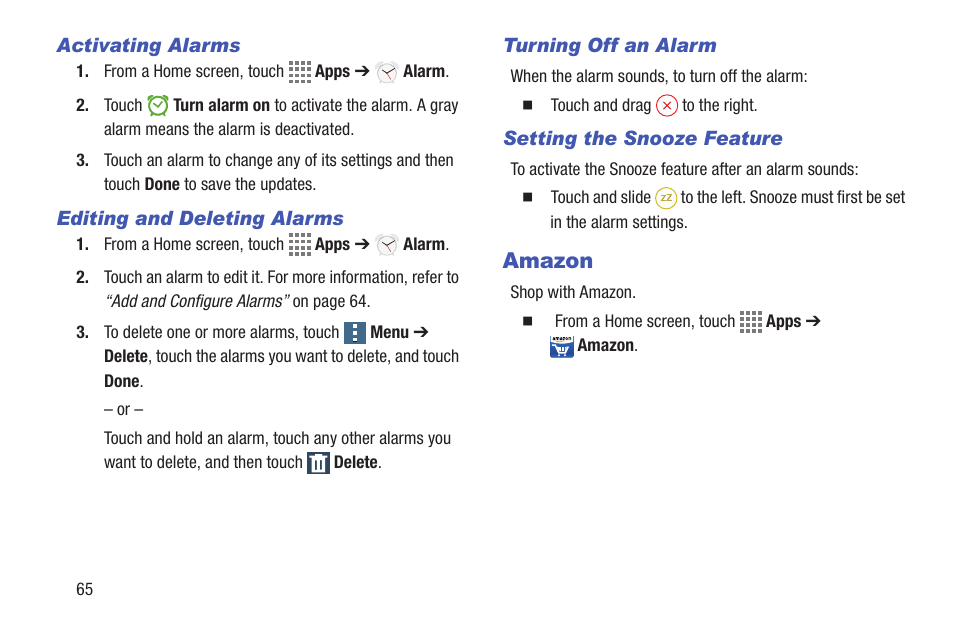 Amazon | Samsung SM-T537VYKAVZW User Manual | Page 70 / 146