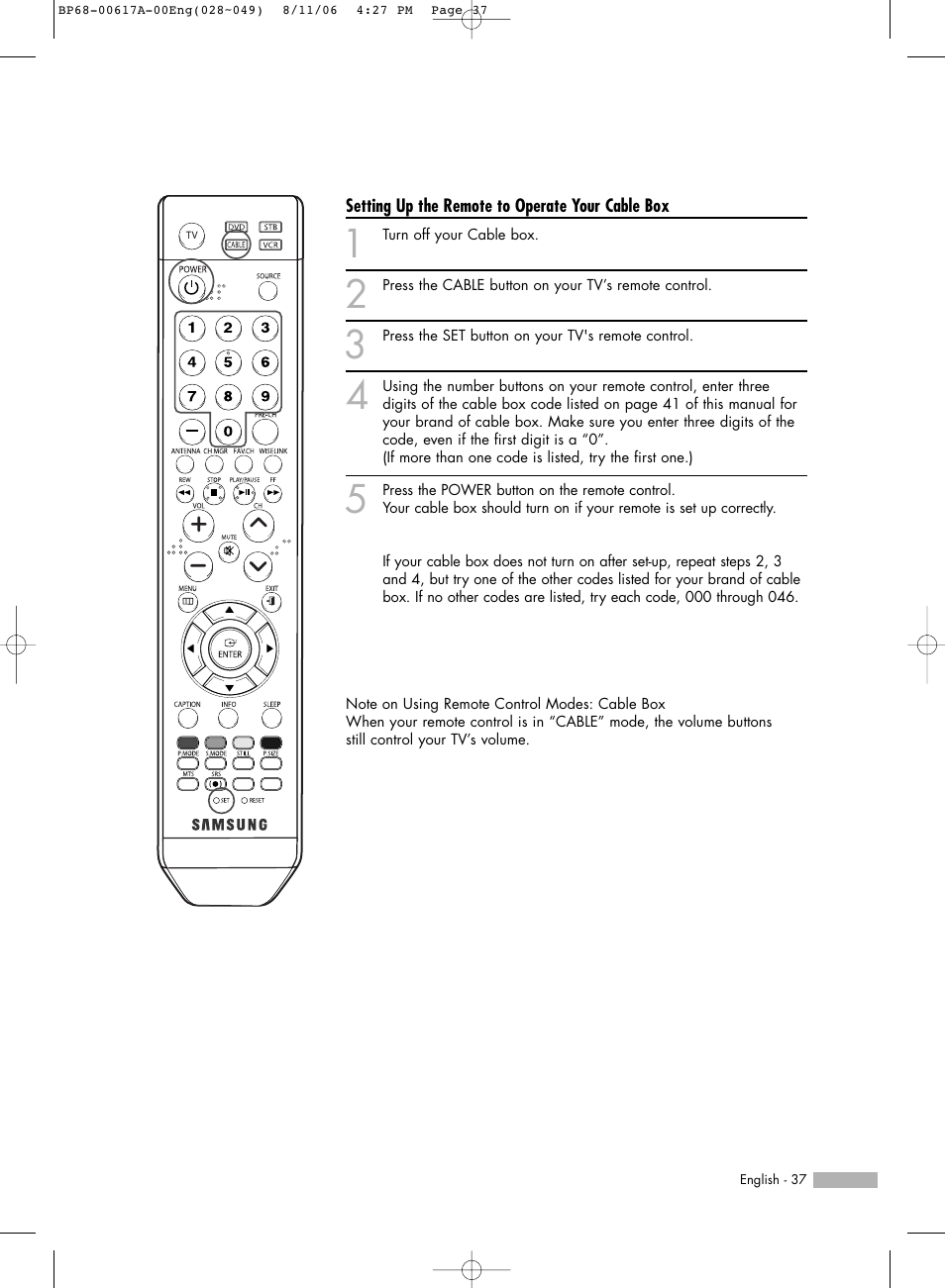 Samsung HLS4676SX-XAA User Manual | Page 37 / 136