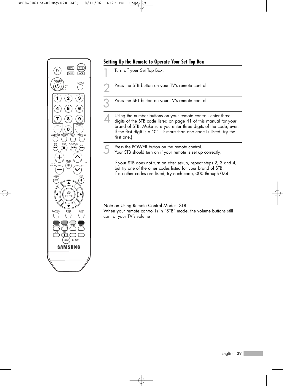 Samsung HLS4676SX-XAA User Manual | Page 39 / 136