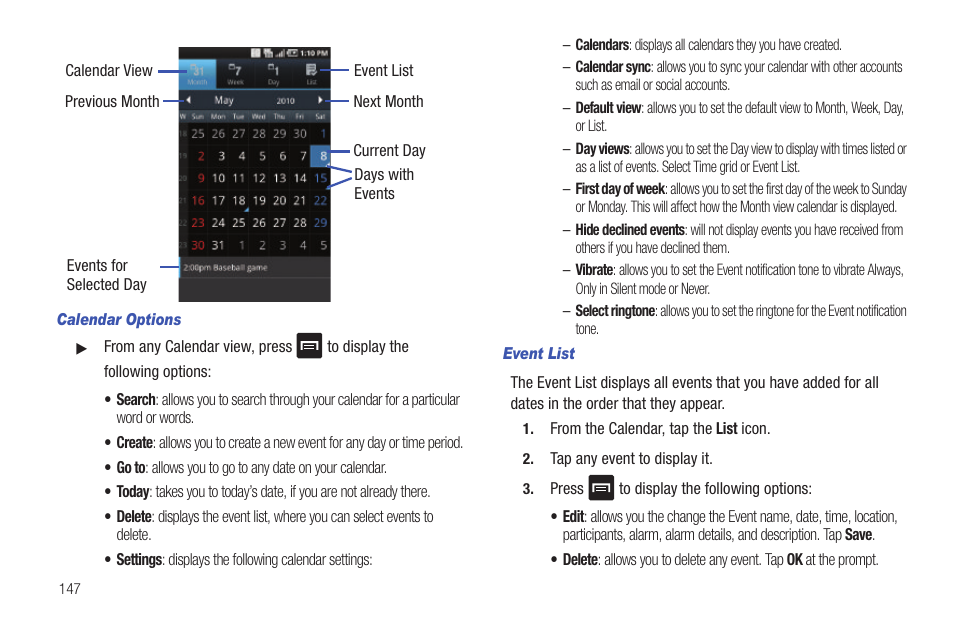 Samsung SGH-I897ZKMATT User Manual | Page 152 / 208