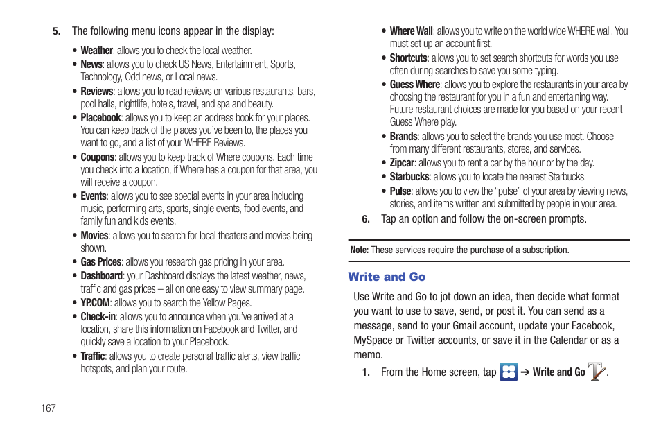 Write and go | Samsung SGH-I897ZKMATT User Manual | Page 172 / 208