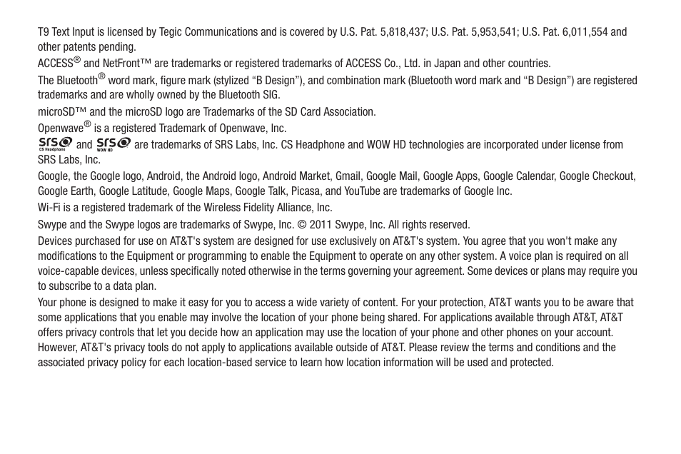 Samsung SGH-I897ZKMATT User Manual | Page 3 / 208