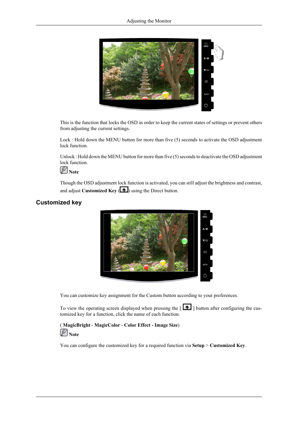 Customized key | Samsung LS19CMYKF-ZA User Manual | Page 30 / 59