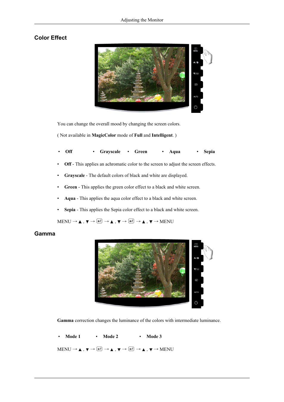 Color effect, Gamma | Samsung LS19CMYKF-ZA User Manual | Page 35 / 59