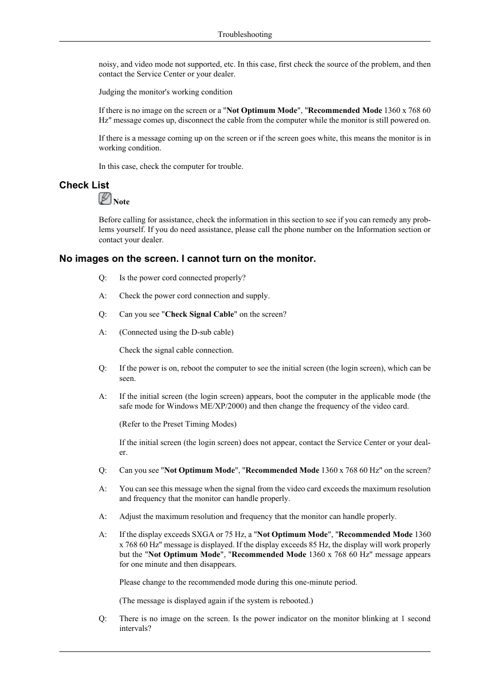 Check list | Samsung LS19CMYKF-ZA User Manual | Page 43 / 59