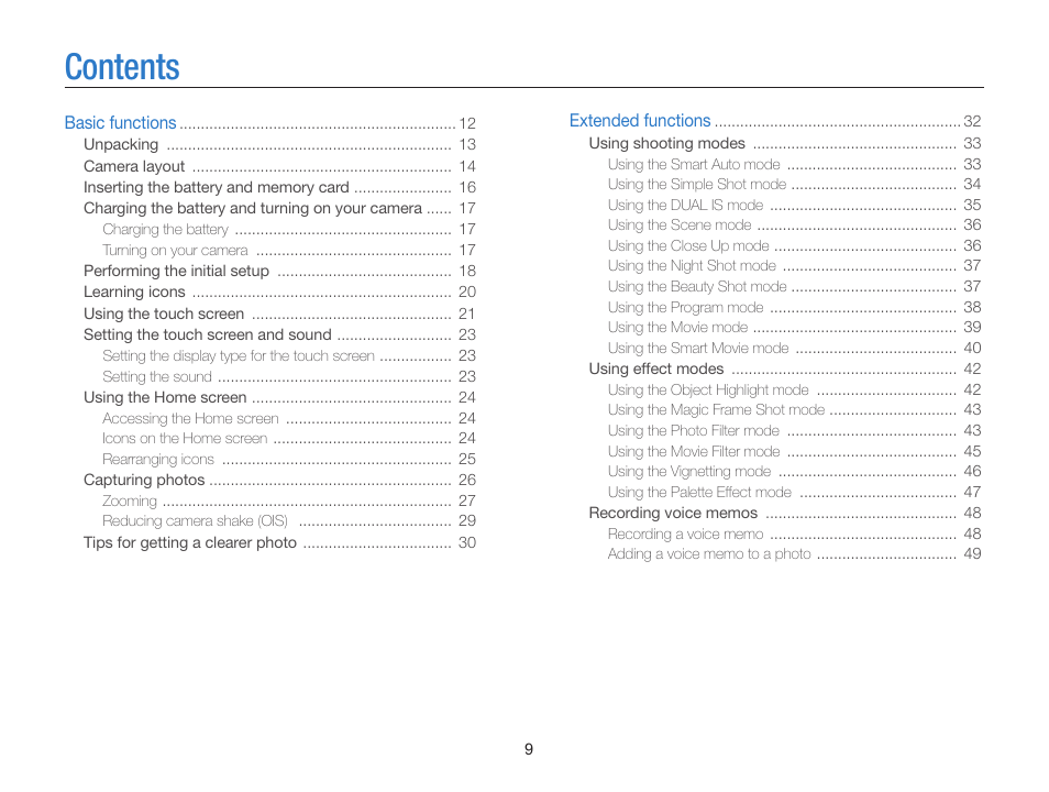 Samsung EC-ST65ZZBPSUS User Manual | Page 10 / 142