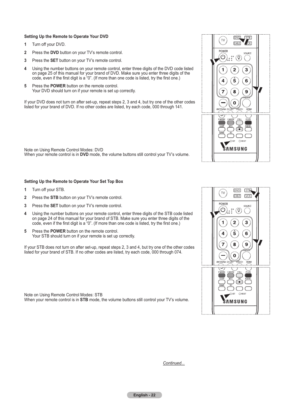 Samsung HLT5675SX-XAA User Manual | Page 22 / 128
