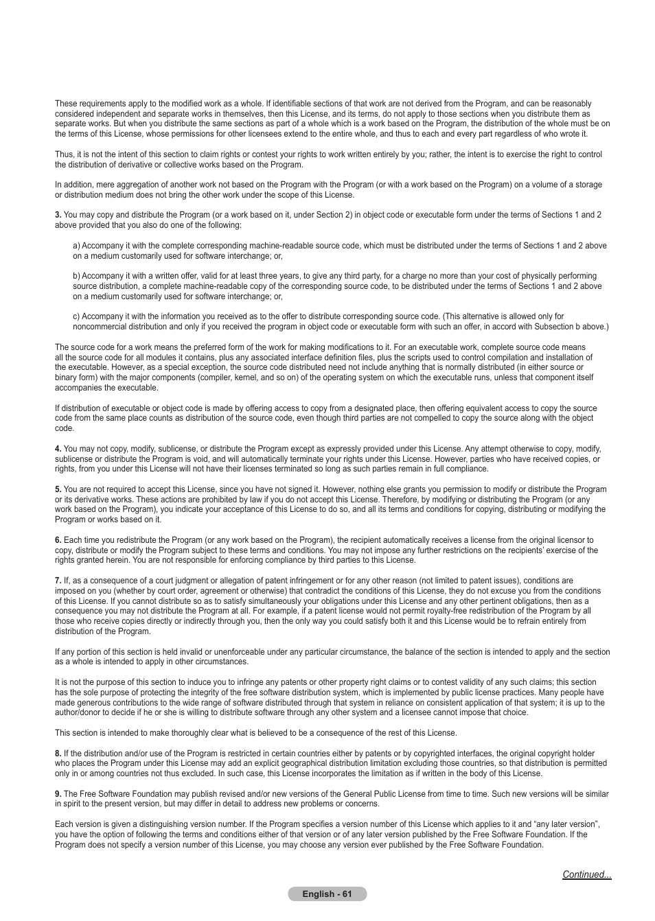 Samsung HLT5675SX-XAA User Manual | Page 61 / 128