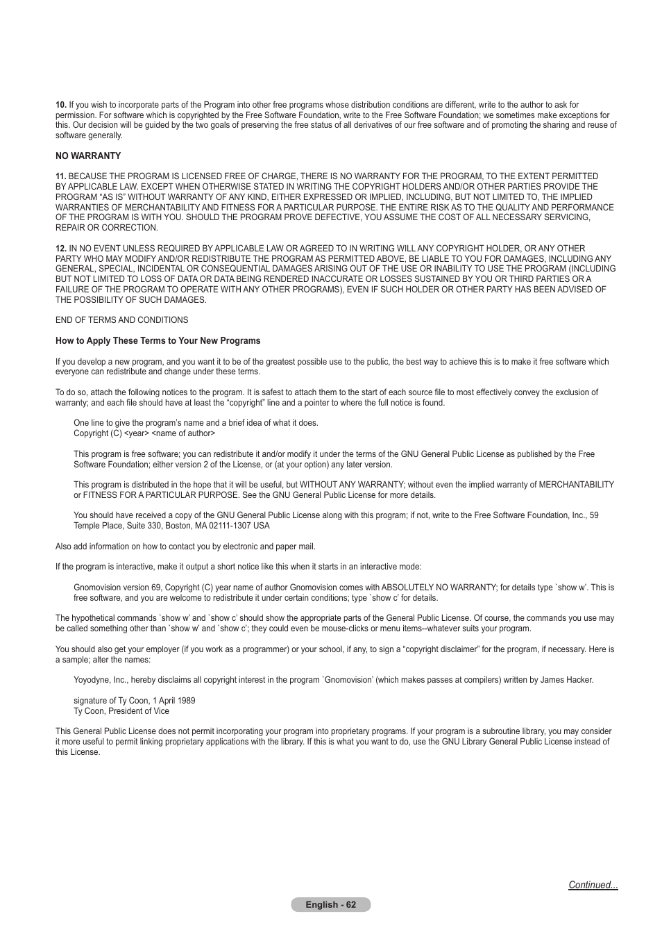 Samsung HLT5675SX-XAA User Manual | Page 62 / 128