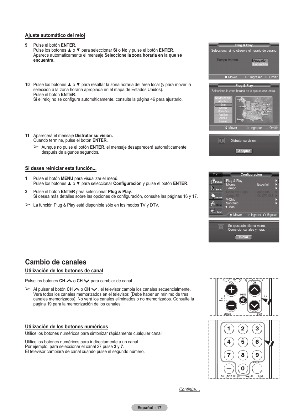 Cambio de canales | Samsung HLT5675SX-XAA User Manual | Page 83 / 128