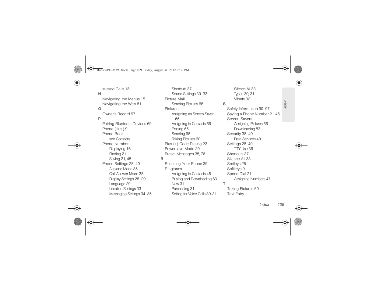 Samsung SPH-M390ZKABST User Manual | Page 119 / 120