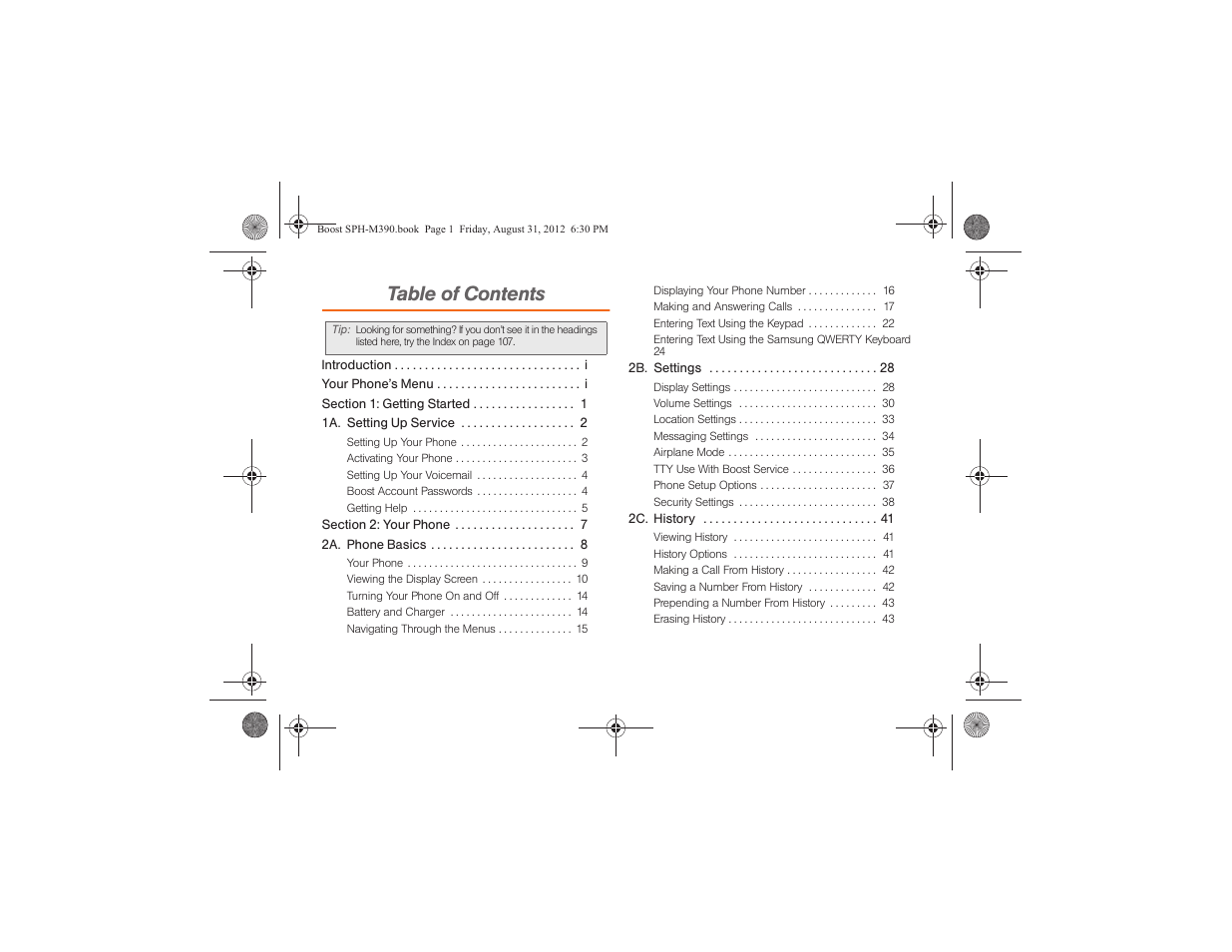 Samsung SPH-M390ZKABST User Manual | Page 3 / 120