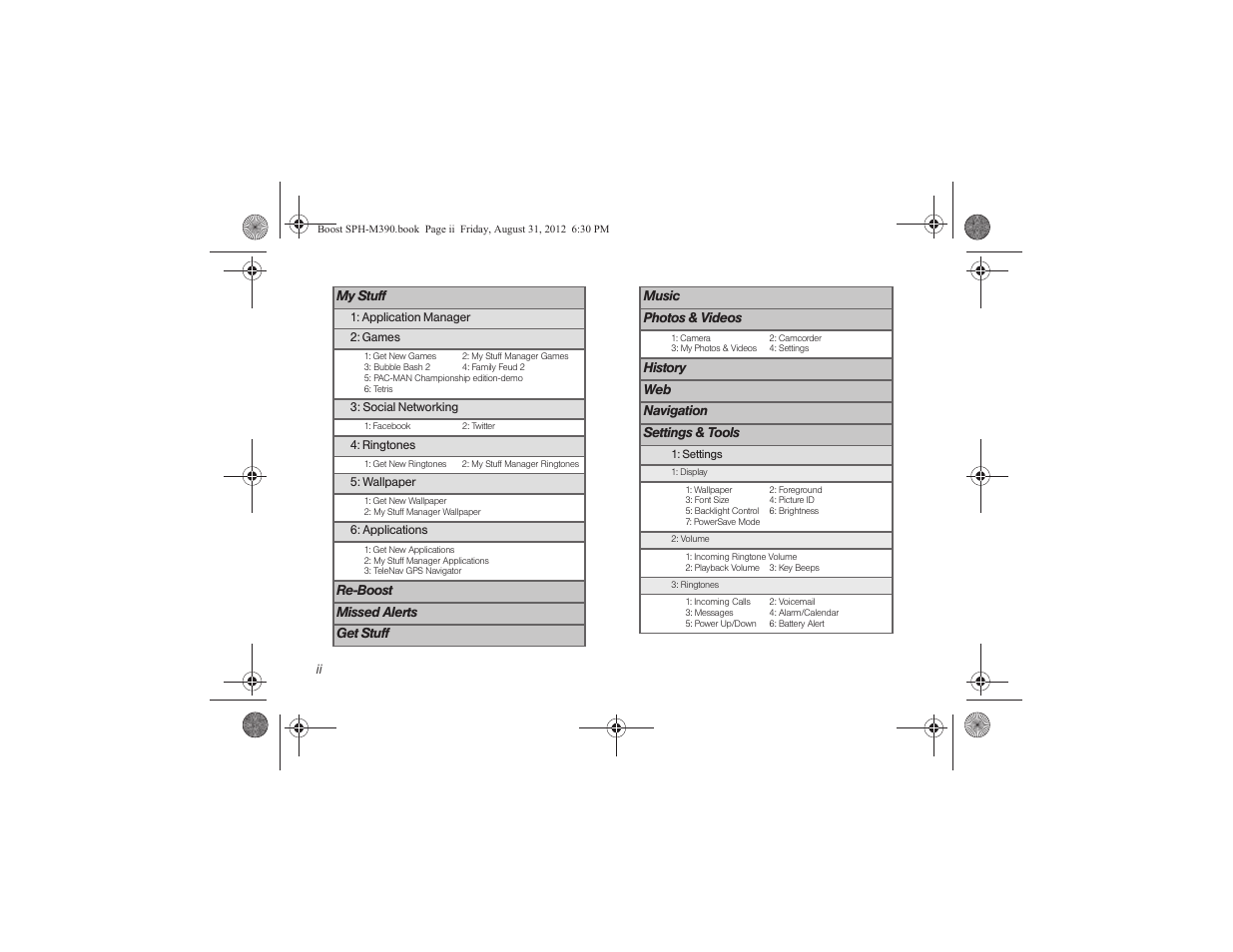 Samsung SPH-M390ZKABST User Manual | Page 8 / 120