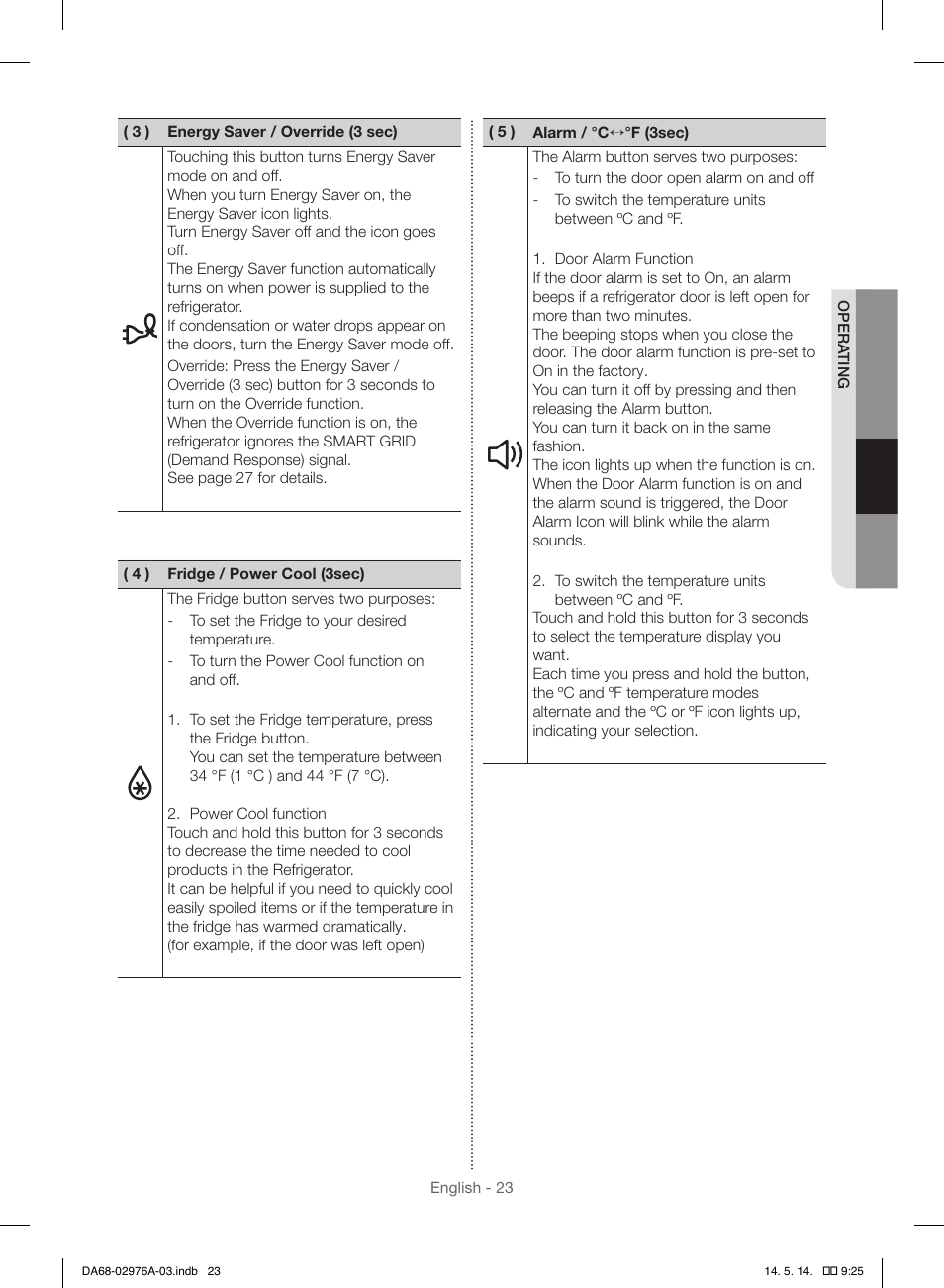 Samsung RH22H9010SR-AA User Manual | Page 23 / 136