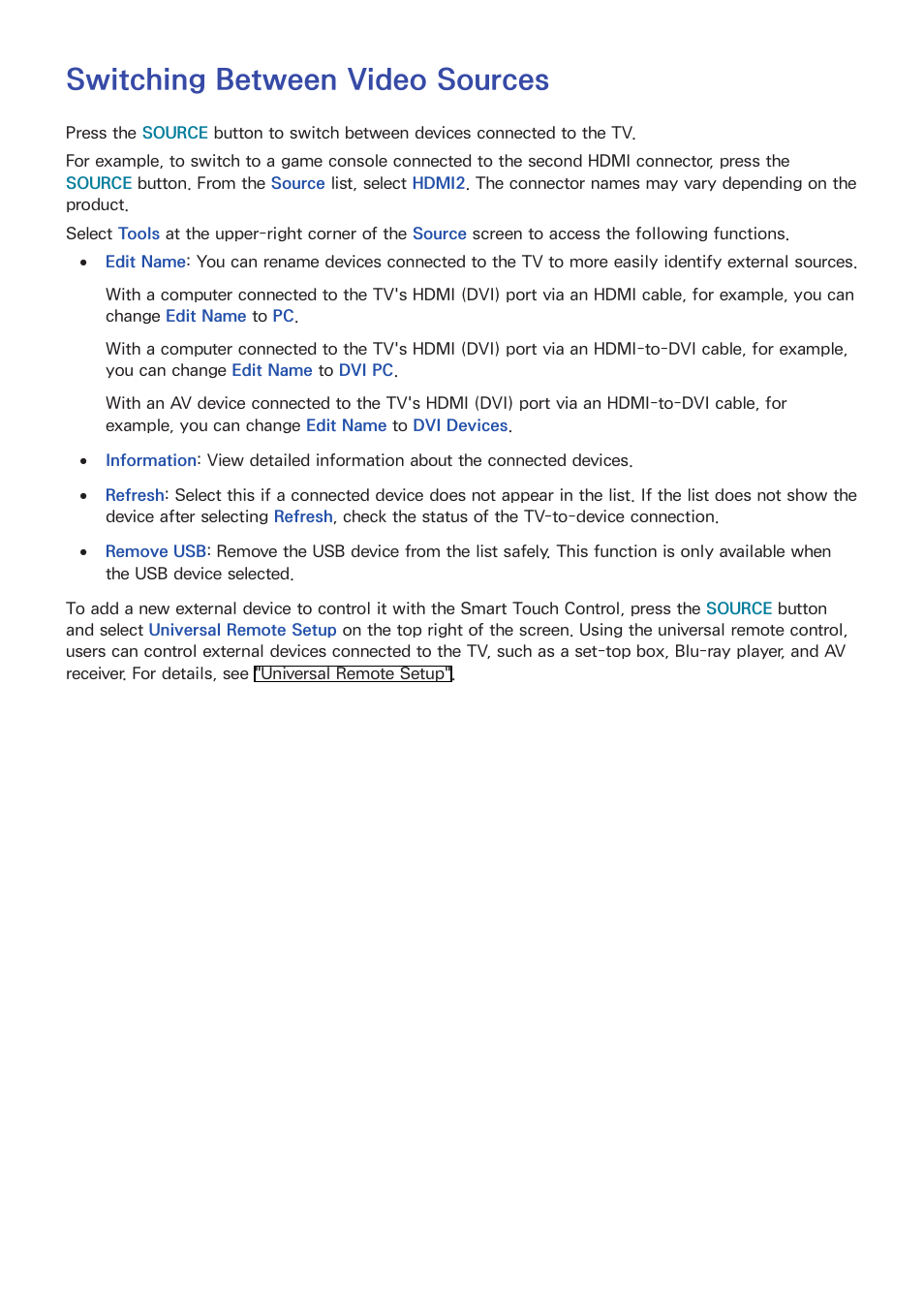 Getting started, Switching between video sources | Samsung SEK-1000-ZA User Manual | Page 10 / 157