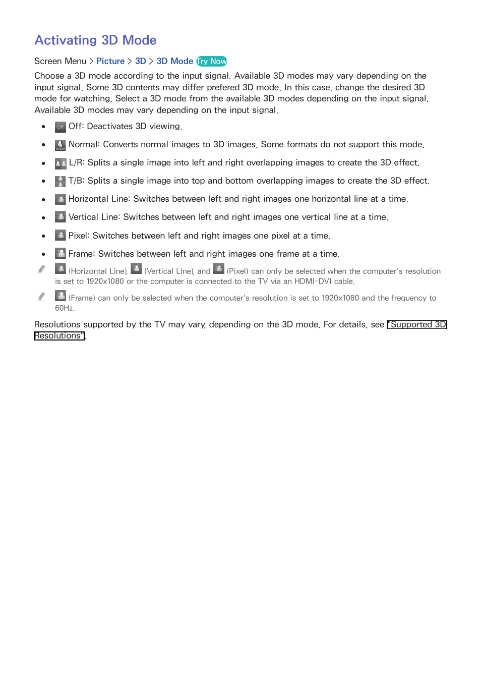 61 activating, 3d mode, Activating 3d mode | Samsung SEK-1000-ZA User Manual | Page 68 / 157