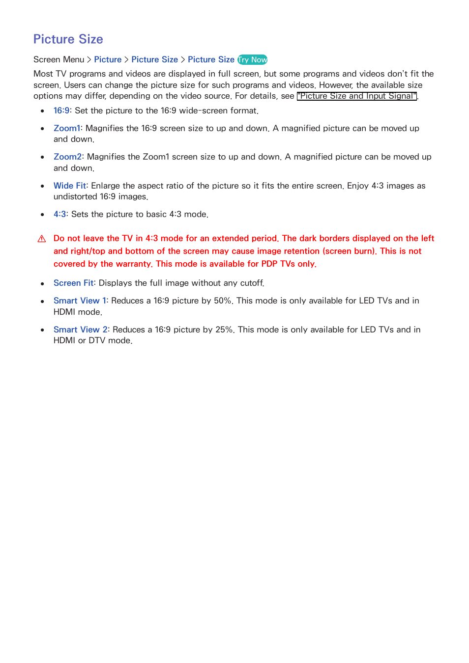 70 picture size, Picture size | Samsung SEK-1000-ZA User Manual | Page 77 / 157