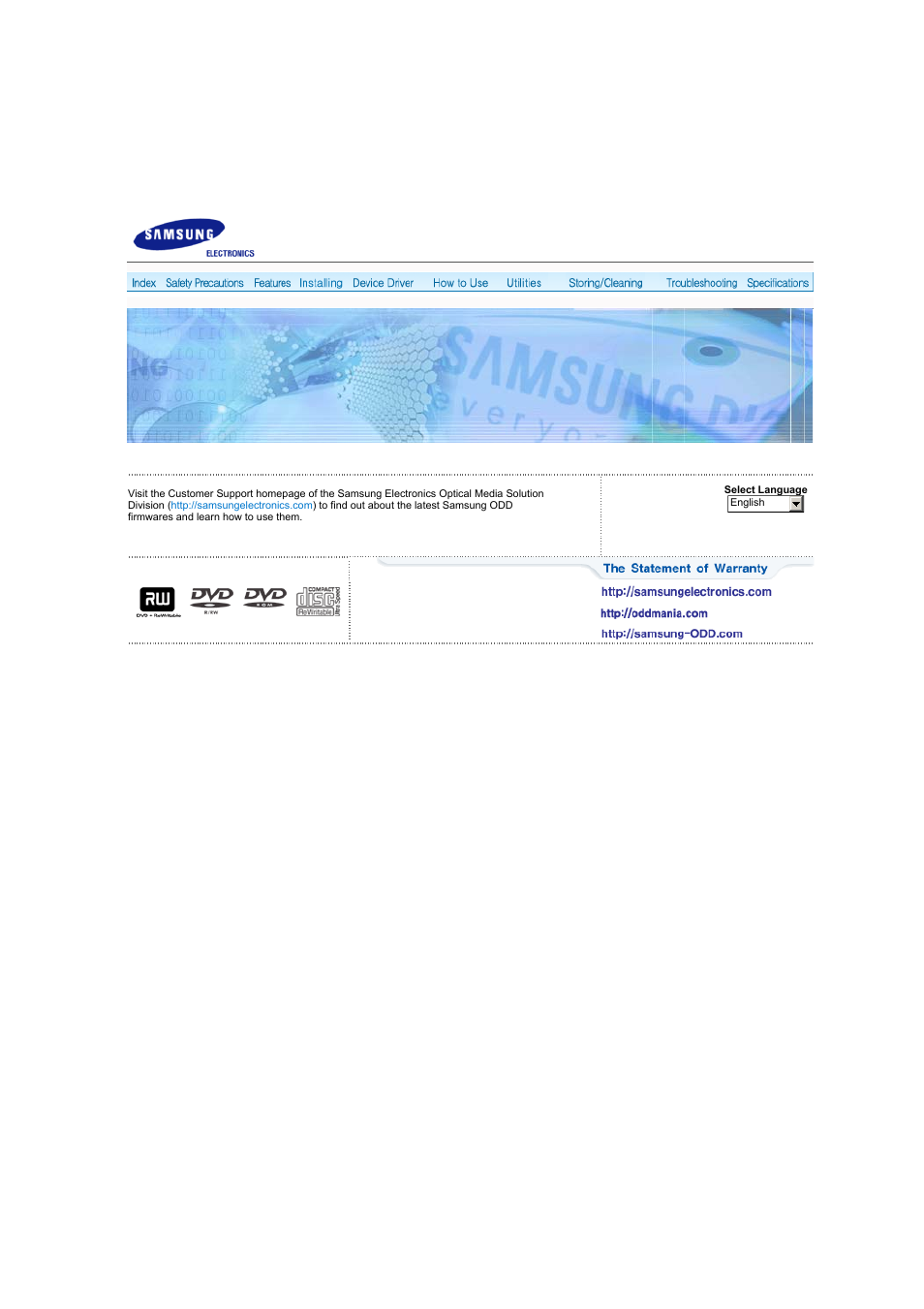 Samsung SH-W08AEN User Manual | 26 pages