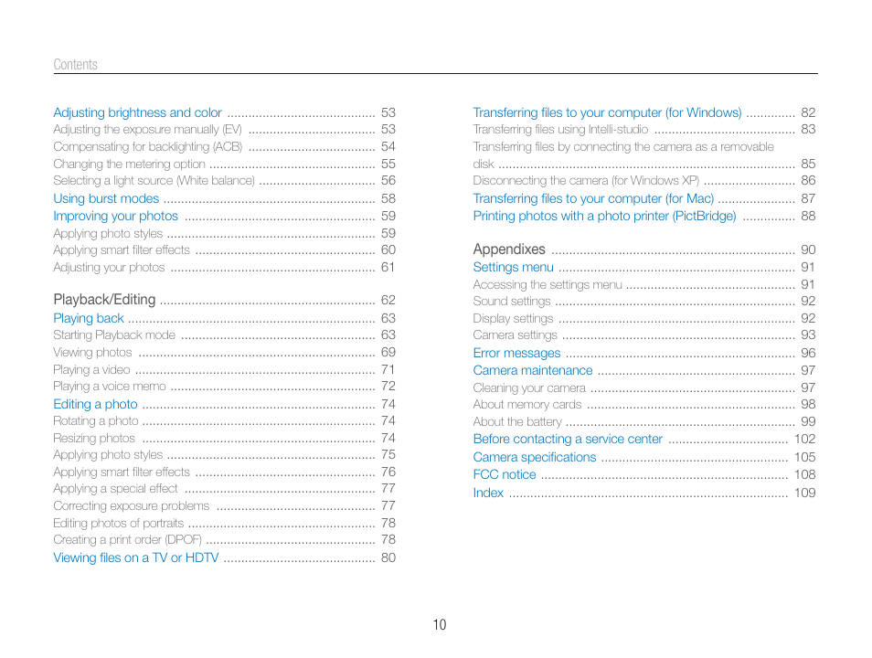 Samsung EC-TL240ZBPBUS User Manual | Page 11 / 113