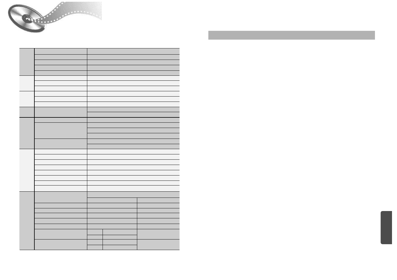 Specifications, Samsung dvd player | Samsung HT-DM150 User Manual | Page 25 / 25