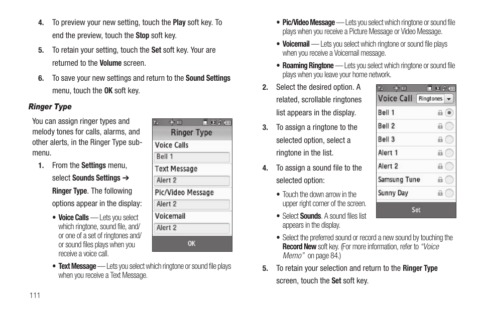 Ringer type, This new contact. (for more information, refer to | Samsung SCH-R810ZKAXAR User Manual | Page 114 / 191