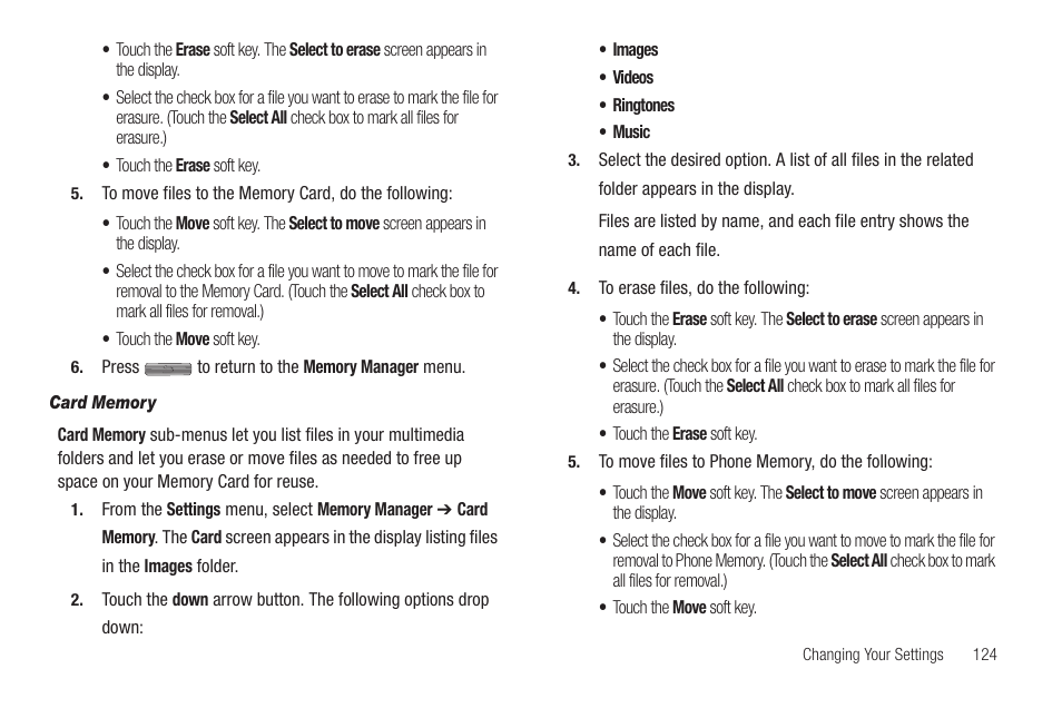 Card memory | Samsung SCH-R810ZKAXAR User Manual | Page 127 / 191