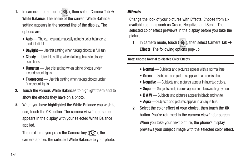 Effects | Samsung SCH-R810ZKAXAR User Manual | Page 138 / 191