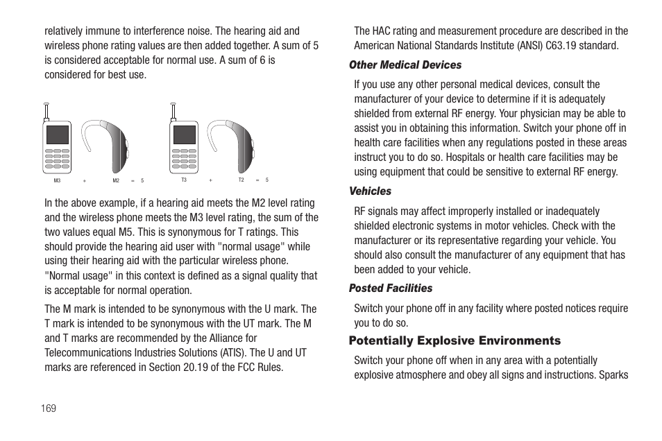 Other medical devices, Vehicles, Posted facilities | Potentially explosive environments | Samsung SCH-R810ZKAXAR User Manual | Page 172 / 191