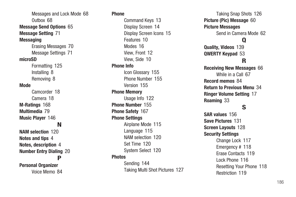 Samsung SCH-R810ZKAXAR User Manual | Page 189 / 191