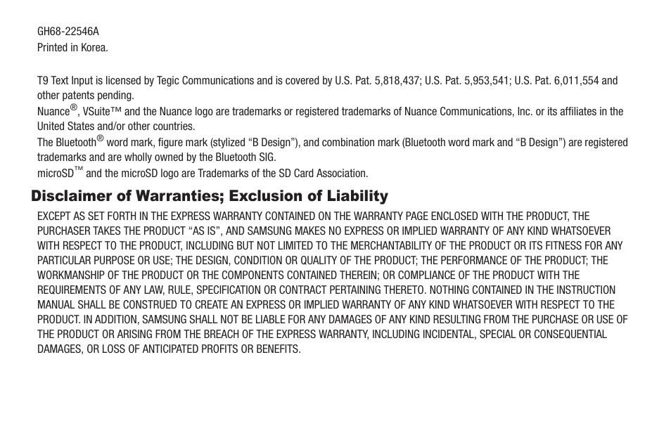 Disclaimer of warranties; exclusion of liability | Samsung SCH-R810ZKAXAR User Manual | Page 3 / 191