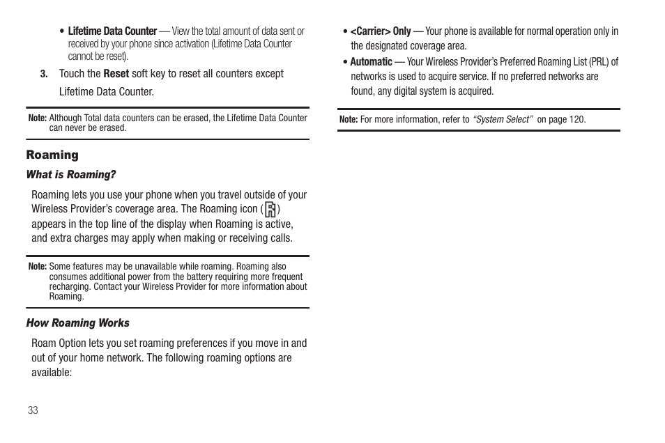 Roaming, What is roaming, How roaming works | Samsung SCH-R810ZKAXAR User Manual | Page 36 / 191