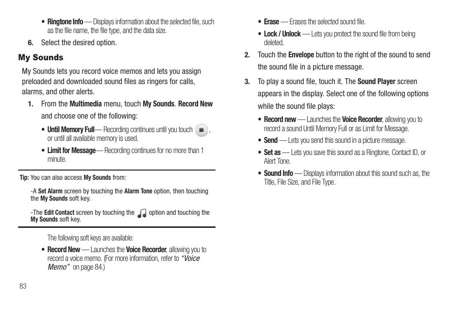 My sounds | Samsung SCH-R810ZKAXAR User Manual | Page 86 / 191