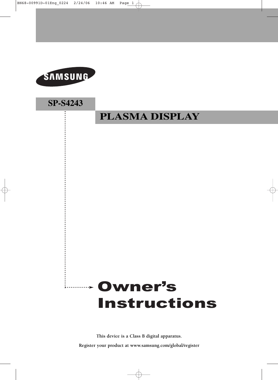 Samsung SPS4243X-XAA User Manual | 64 pages