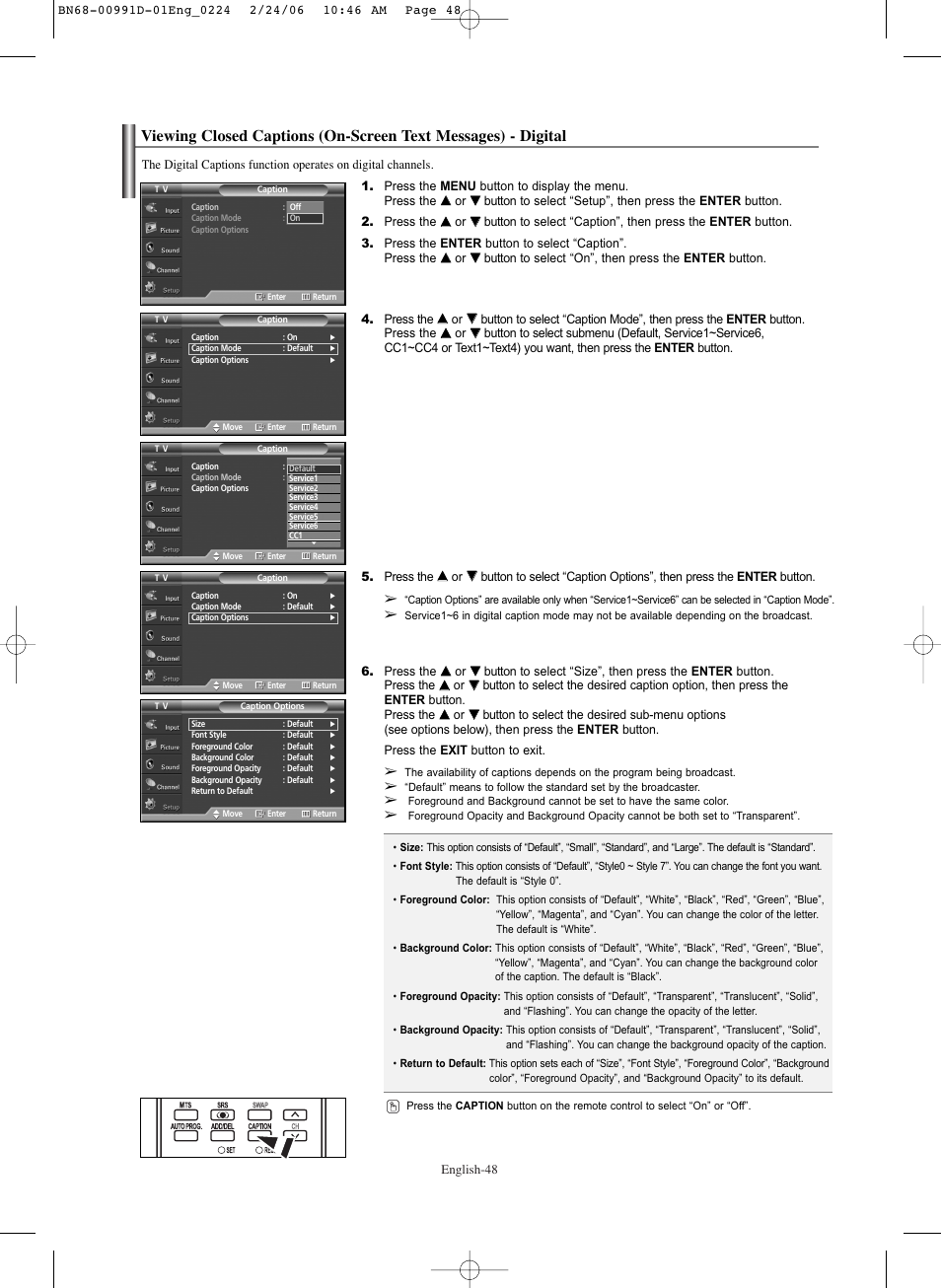 Samsung SPS4243X-XAA User Manual | Page 48 / 64
