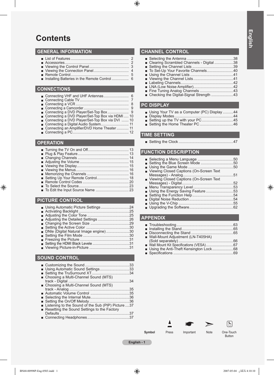 Samsung LNT325HAX-XAA User Manual | Page 3 / 140