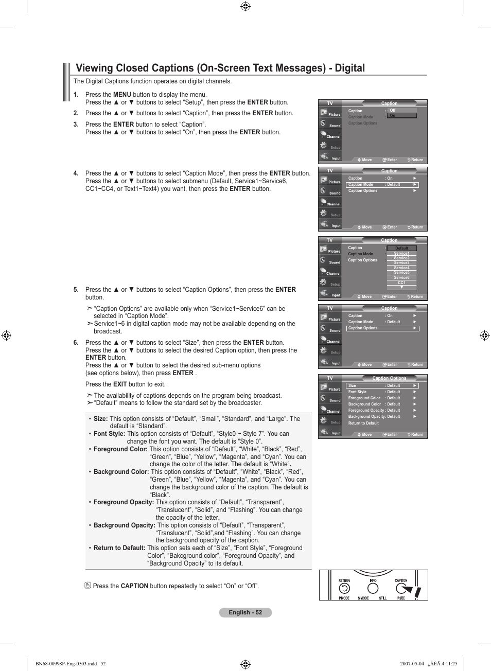 Samsung LNT325HAX-XAA User Manual | Page 54 / 140