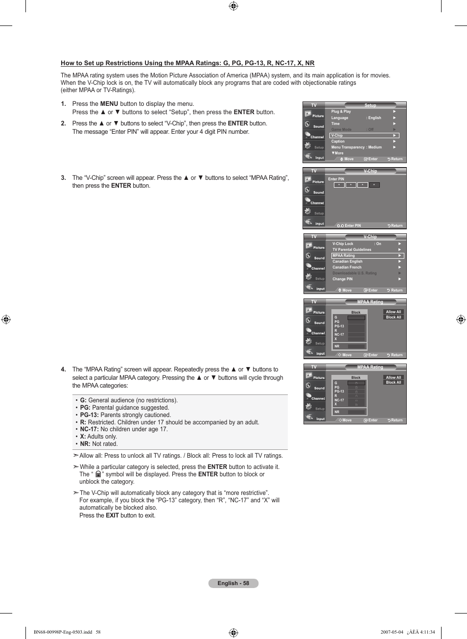 Samsung LNT325HAX-XAA User Manual | Page 60 / 140