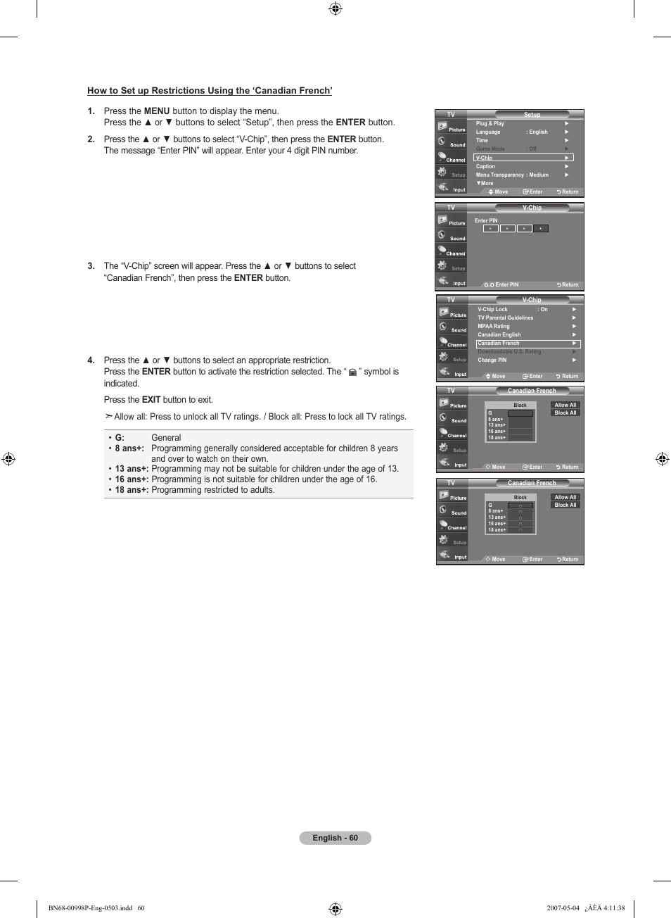 Samsung LNT325HAX-XAA User Manual | Page 62 / 140