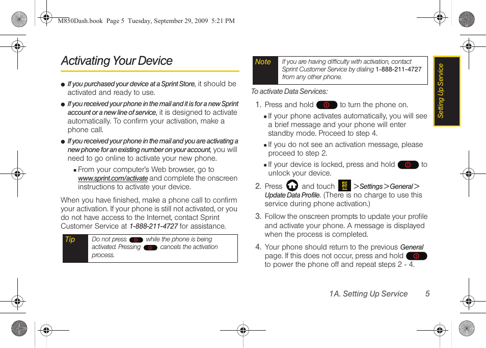 Activating your device | Samsung SPH-M850BSASPR User Manual | Page 17 / 241