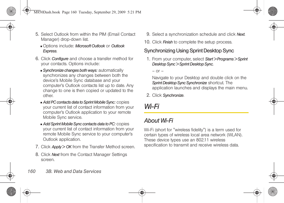 Wi-fi, About wi-fi | Samsung SPH-M850BSASPR User Manual | Page 172 / 241