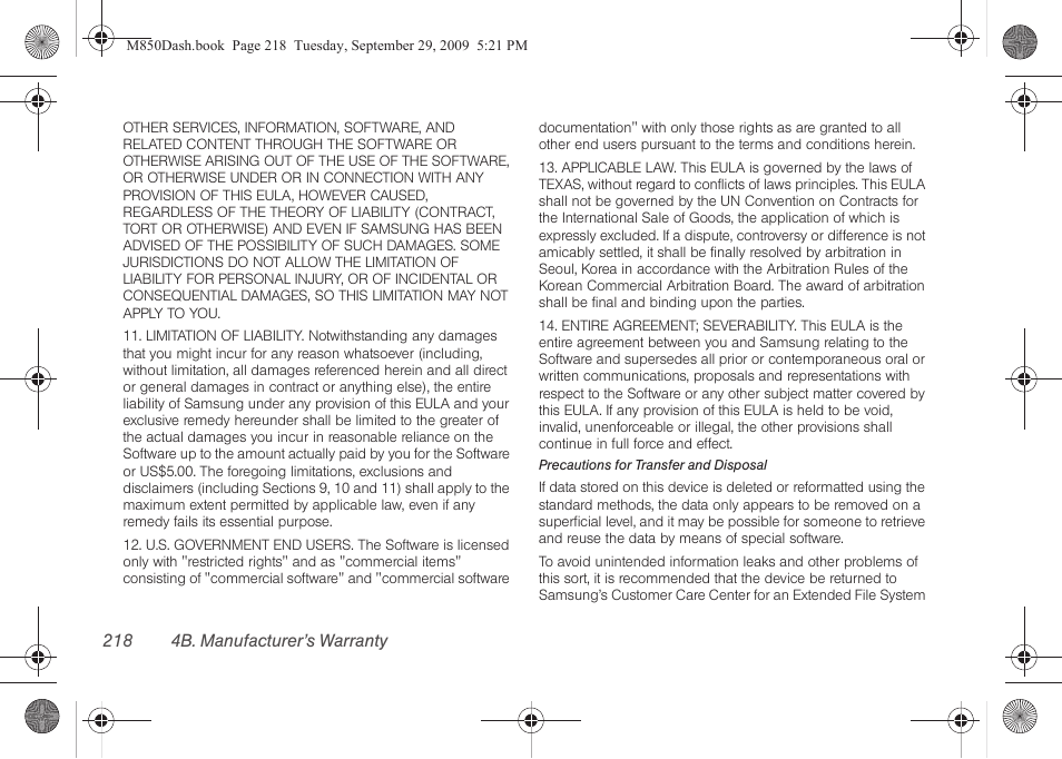 Samsung SPH-M850BSASPR User Manual | Page 230 / 241