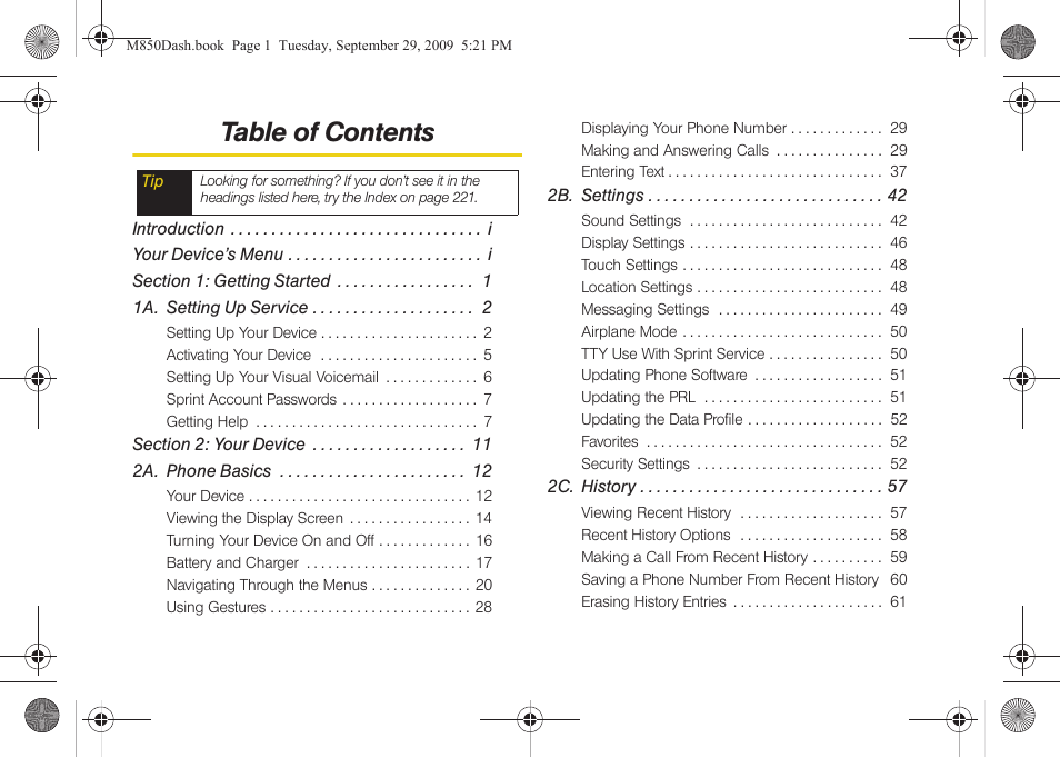 Samsung SPH-M850BSASPR User Manual | Page 3 / 241