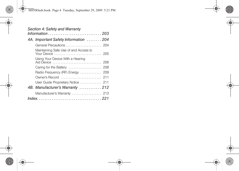 Samsung SPH-M850BSASPR User Manual | Page 6 / 241
